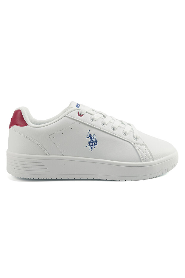 Men's White Low-Top Canvas Sneakers - Bold Iconic Branding for a Clean Look