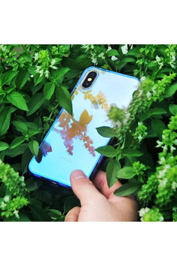 Husa Apple iPhone X Galvanizare Albastru - 4