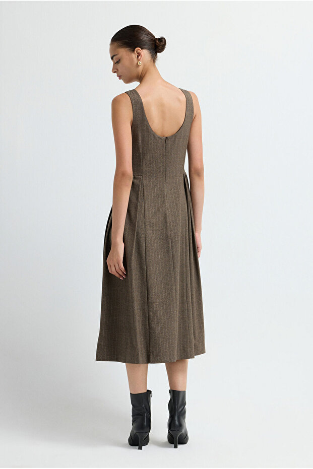 Askılı Midi Elbise - 8