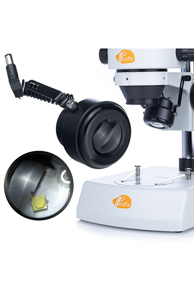 Makemake Pro Trinocular Microscope MSMP-T-PWP | Zoom 7–45x, LED Illumination - 8