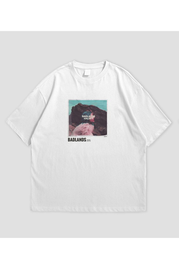 Halsey Album Printed White Oversize T-Shirt Unisex Cotton Short Sleeve T-Shirt