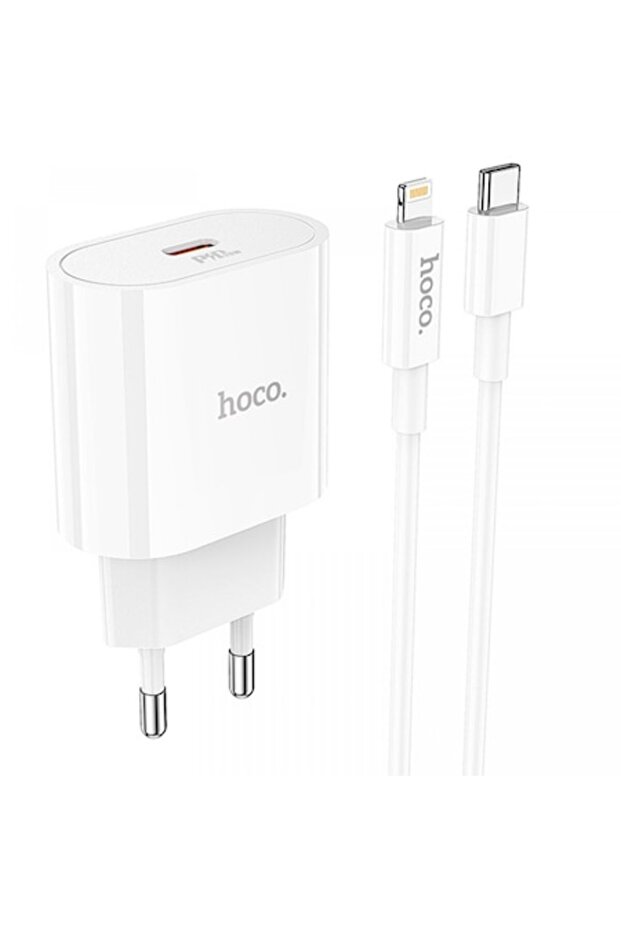 Incarcator Retea + Cablu Lightning (C94A), 1m, PD20W, 1xUSB-C, PPS/QC3.0/FCP/AFC, Alb - 1