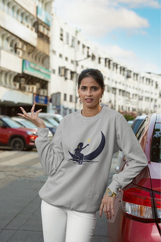 سويت شيرت بياقة دائرية مطبوعة ملونة من AY KIZ