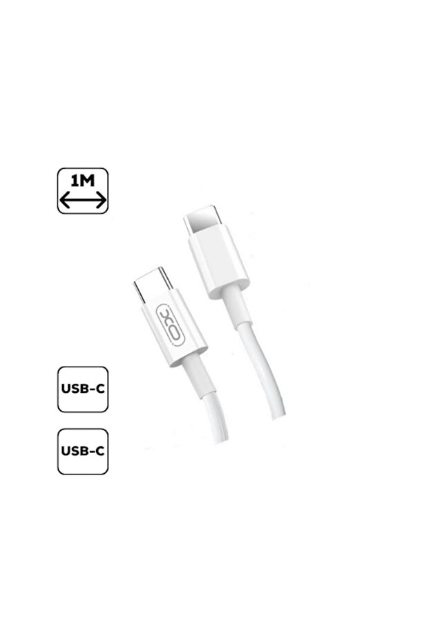 Cablu de date NB 124, 40W, USB Tip-C + USB Tip-C, Alb - 2