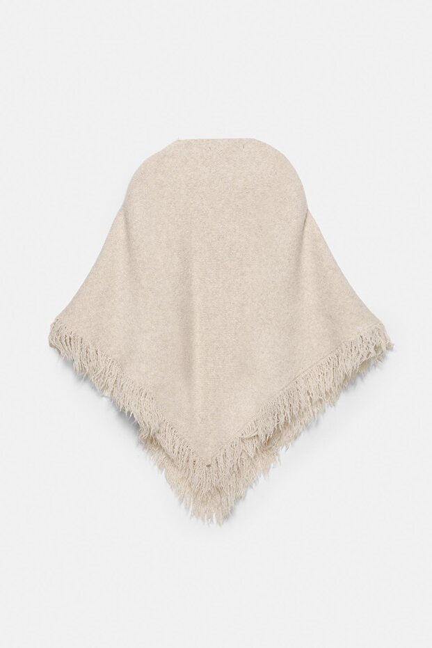 Püsküllü üçgen fular - 2