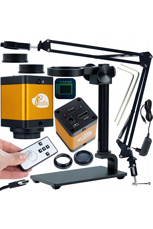 Adjustable Stand + Platform + 12MP Camera Set | For Digital Microscope - 1
