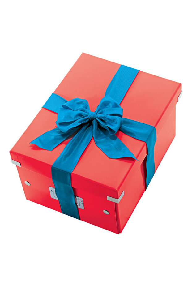 WOW Click & Store storage box, laminated, foldable, with lid and handle, 28x20x37 cm, red - 8