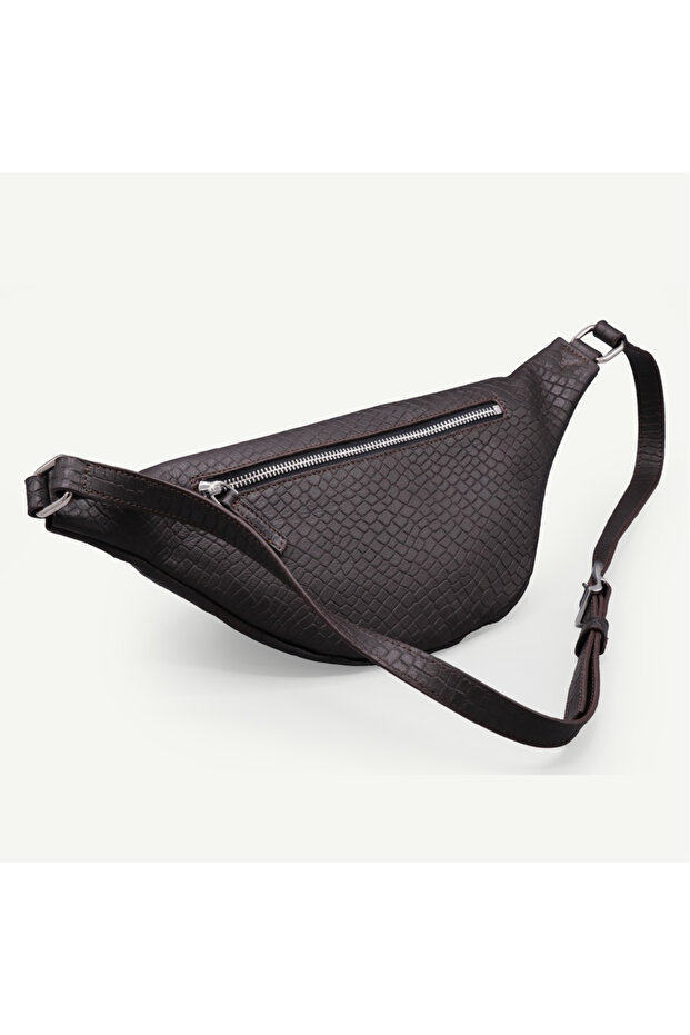 Men's Genuine Leather Cross Shoulder and Waist Bag-E0B001X-Brown Leather