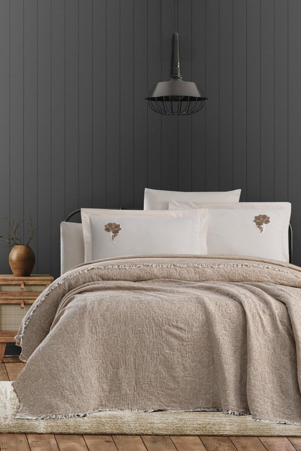 Embroidered King Size Bedspread
