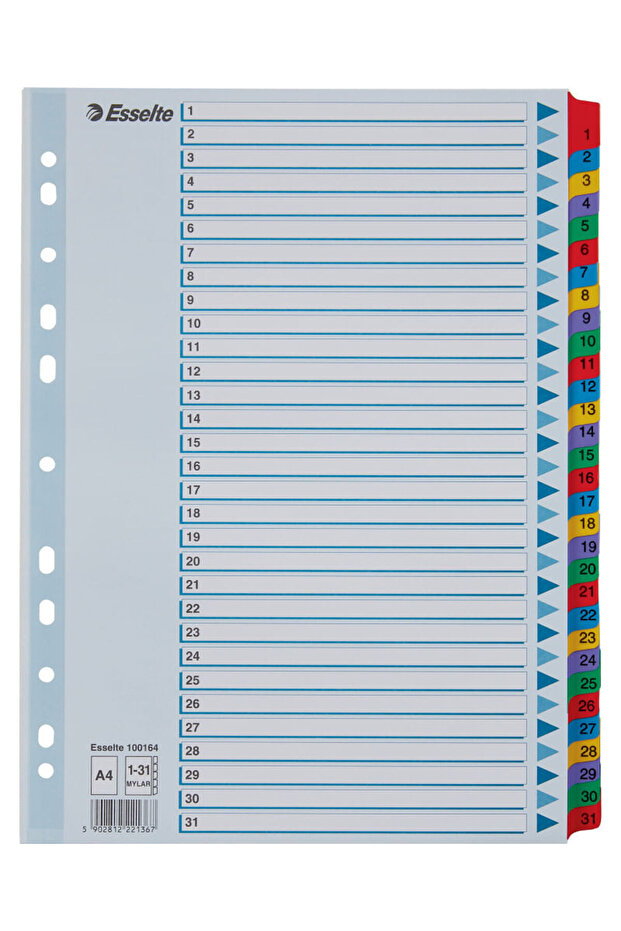 Mylar A4 index with laminated keys 1-31 - 7