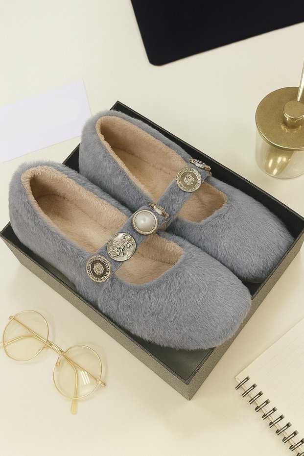 Zera Home Women's Home Slippers Winter Woolen Indoor Shoes Slippers