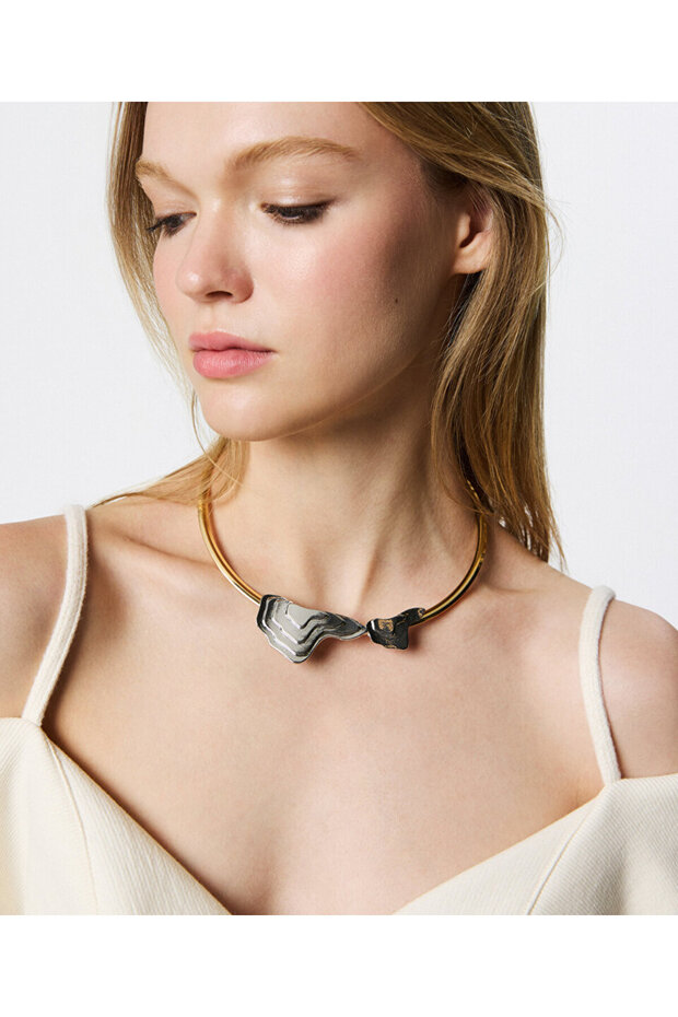 ÇİFT RENKLİ PLAKA KOLYE - 2