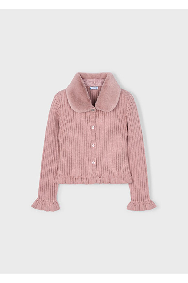 Knitted Cardigan for Ages 4-10 - Pink