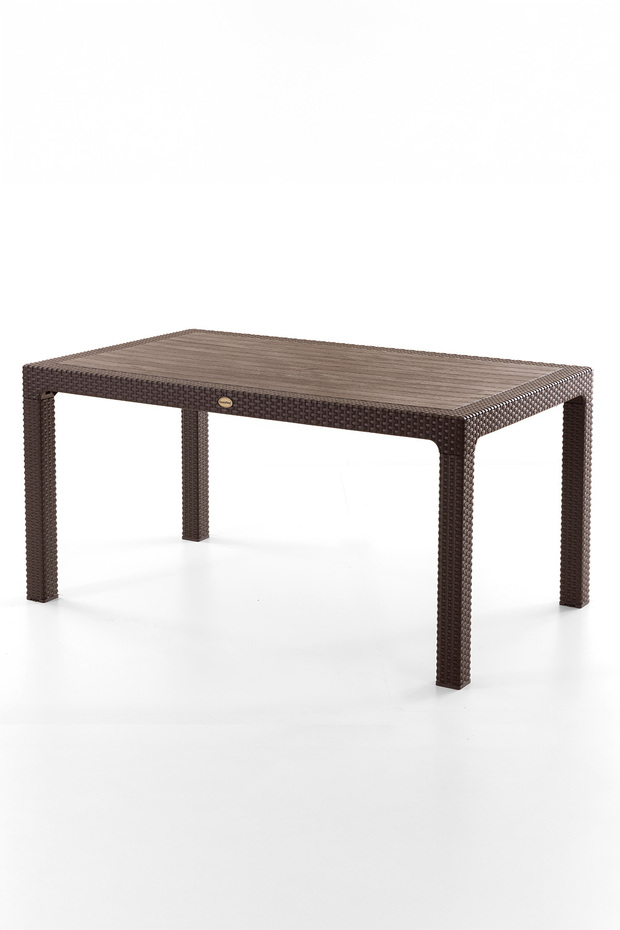 Bamboo 6 Kişilik Rattan Masa Sandalye Takımı Kahve - 3