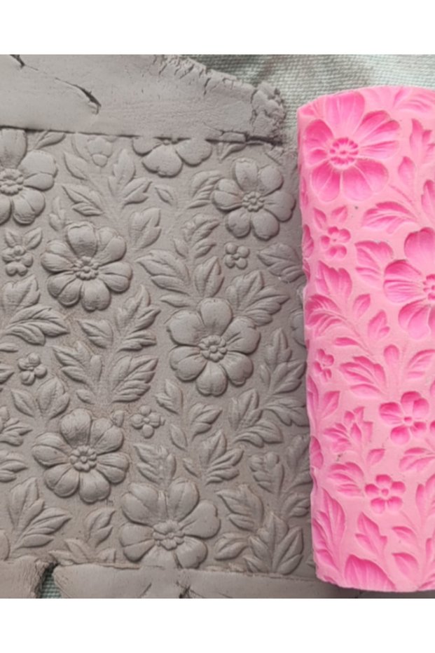 Floral Pattern Roller Polymer Clay-Cookie-Ceramic