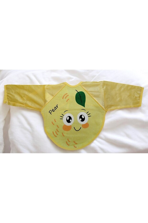 0-12 Months Sleeved Cute Colorful Patterned Baby Bib