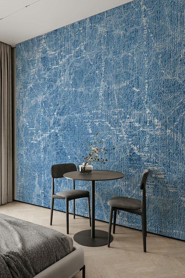 Açık Mavi Loft Tarzı Tek Parça Duvar Kağıdı - 5