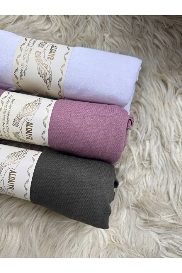 3 قطع من الشالات القطنية الممشطة مع أربطة - 3