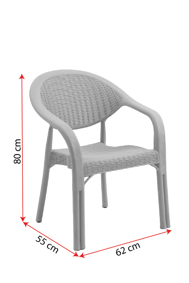 Bamboo 6 Kişilik Rattan Masa Sandalye Takımı Kahve - 4