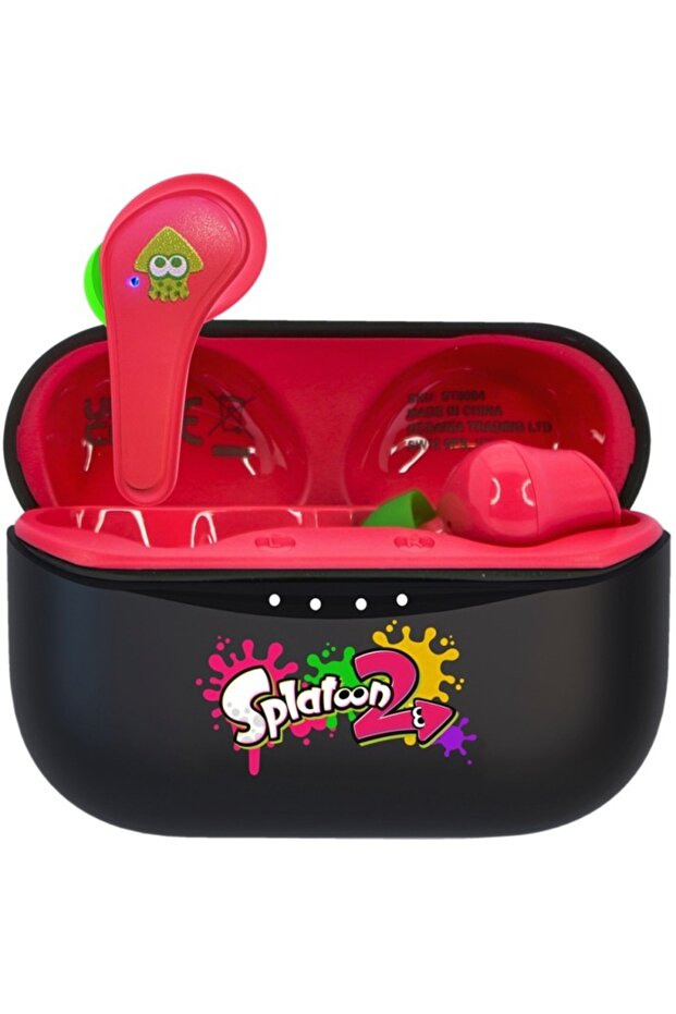 Splatoon Wireless Earbuds Black/Pink - - 2