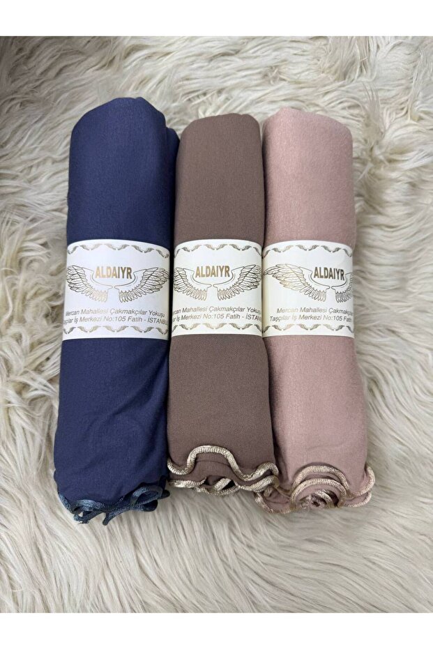 3 Pcs Shawl with Combed Cotton Drawstring