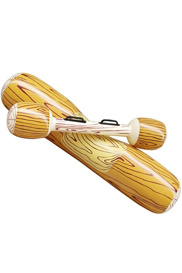 Inflatable log-shaped swimming float with inflatable paddle, Pool game, - 7