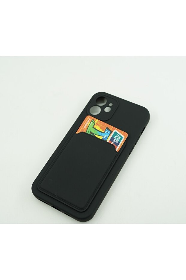 Protective Case with Card Holder Compatible with Huawei P40 Lite E - Black - 2