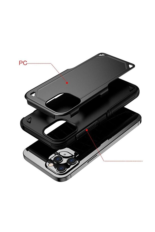 Apple iPhone XR Defender Case Model 2, Black - 6