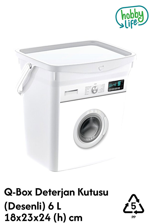 Q-Box Deterjan Kutusu (Desenli) 6 L - 1