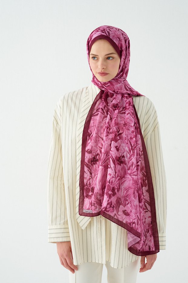 Paradise Kraş Shawl - Plum