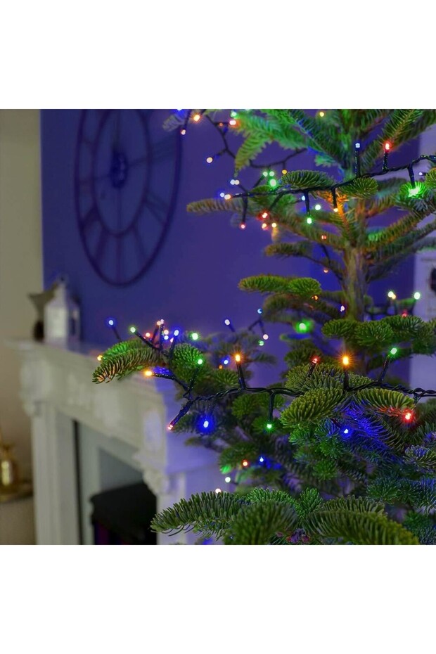 Christmas Lighting String, 85 m, 850 LEDs, Linear, Red/Blue/Red/Green, Flash, Transformer, Interconn - 3