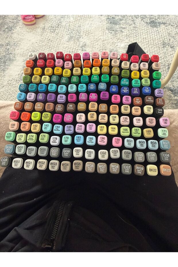 48'li Çift Uçlu Marker Kalem Seti Çanta Set Double Art Marker - 1