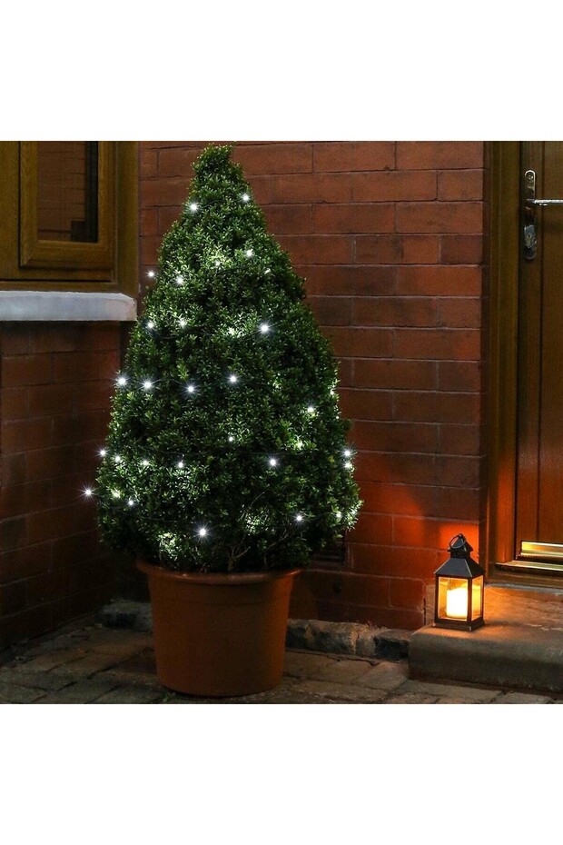 Christmas Installation, 25 m, 250 LEDs, Linear, Cold White, 8 Light Modes, Transformer with Remote C - 3