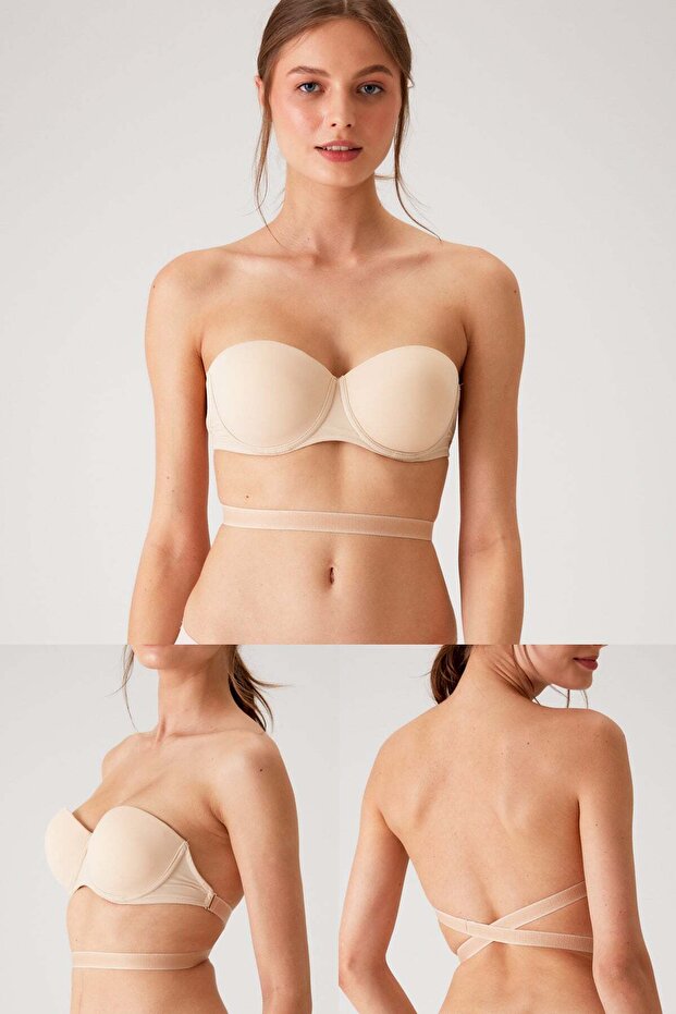 Kadın 6627 Pisa Destekli Push-up Straplez Multi Function Sütyen - 3