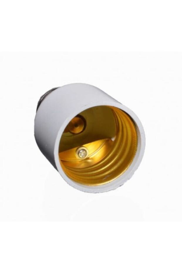 Adapter pentru dulie, E14-E27, din plastic, Alb - 1