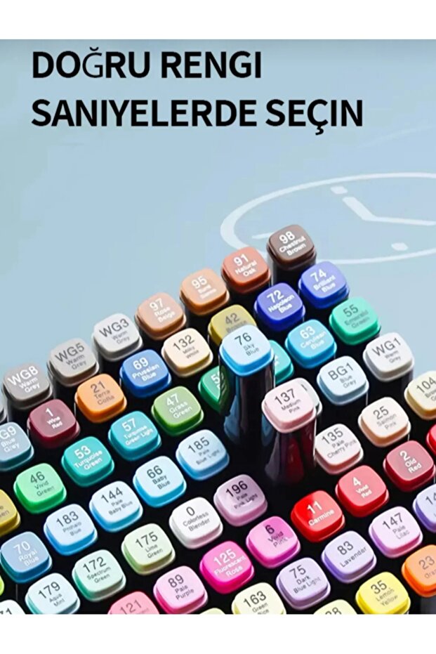 48'li Çift Uçlu Marker Kalem Seti Çanta Set Double Art Marker - 6