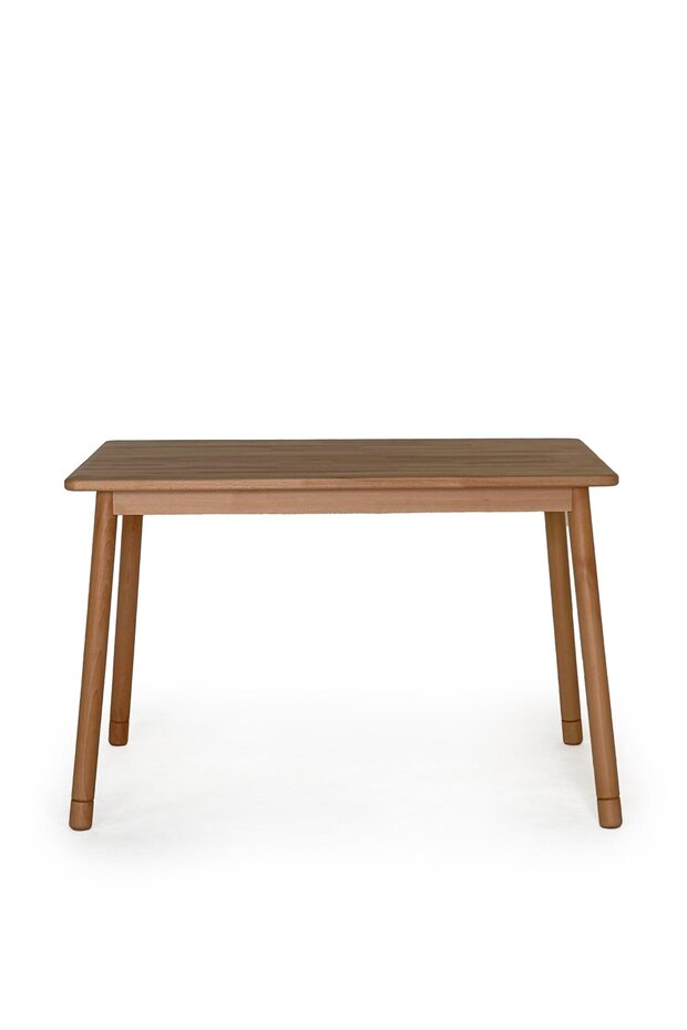 Alaçatı 6 kişilik 4 Sandalye Doğal Masif Kayın İskandinav Tarzı Retro Yemek Masa Takımı Ahşap 115x80 - 2