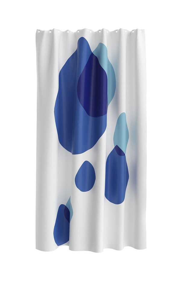 Bergvattnet Patterned Shower Curtain 180X200 cm Waterproof Bathroom Curtain White-Blue I.K.E.A