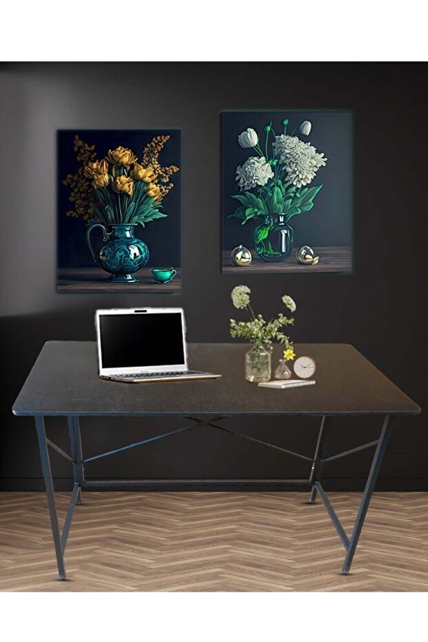 مكتب كمبيوتر بتصميم بسيط وطاولة كمبيوتر متعددة الأغراض ومكتب دراسة مريح - 1