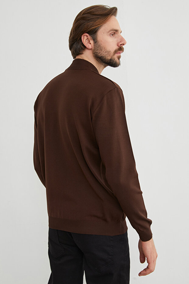 Basic Dik Yaka Triko Kazak - 5