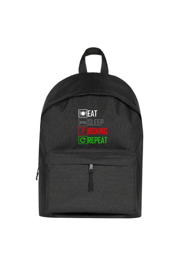 Boxing Repeat Backpack Black Color - 1