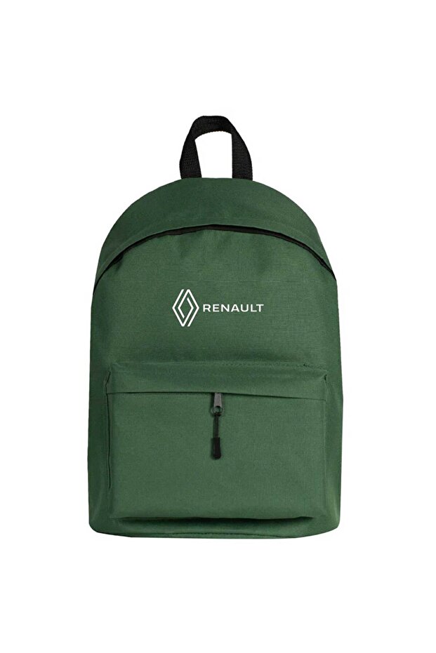 Renault New Logo Text Backpack Green Color - 1
