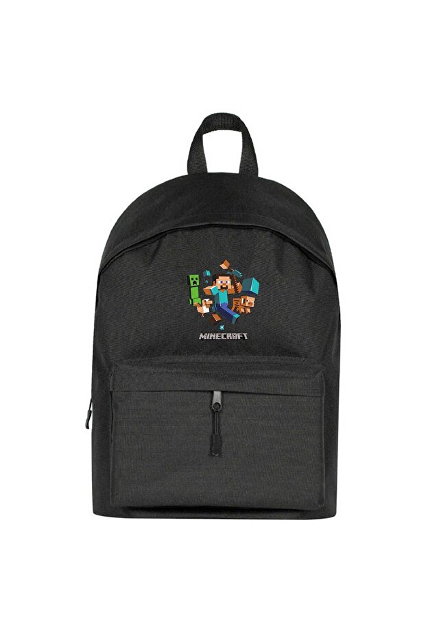 Mine-Craft Elements Backpack Black Color - 1
