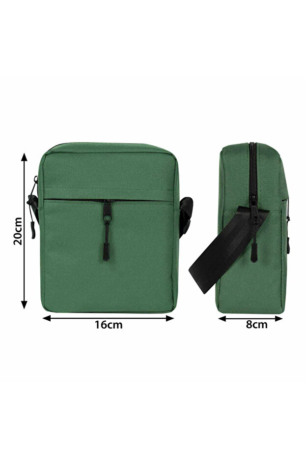 حقيبة كتف تراشر لون أخضر - 3