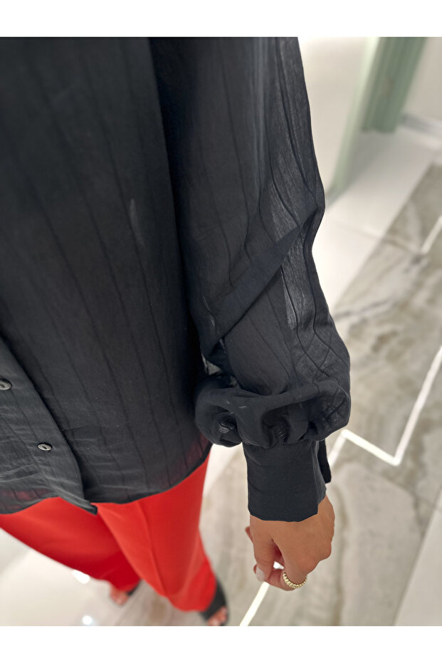 Balon Kol Basic Gömlek - 5