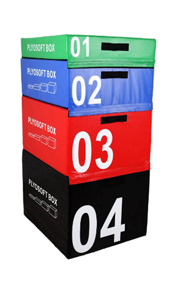 مجموعة صناديق القفز البليومترية إسفنجية قابلة للتكديس - 2
