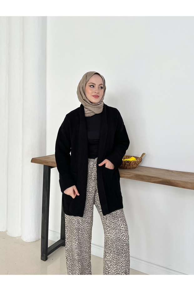 Triko Hırka Şık & Rahat Düğmesiz - 6