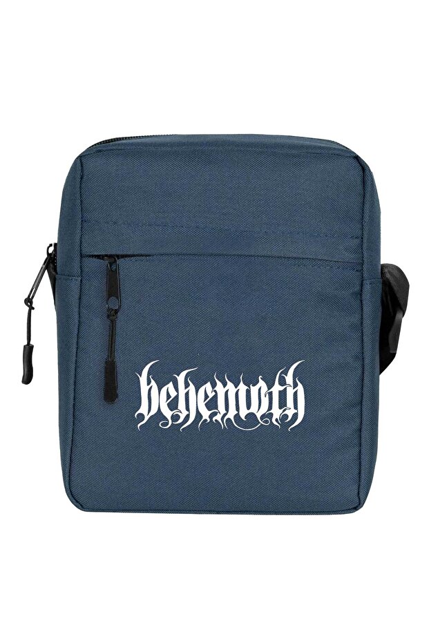 حقيبة كتف بشعار كلاسيكي من Behemoth باللون الأزرق الداكن