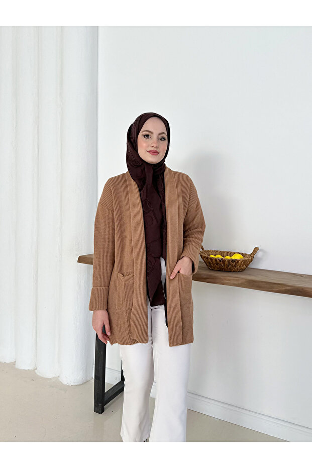 Triko Hırka Şık & Rahat Düğmesiz - 1