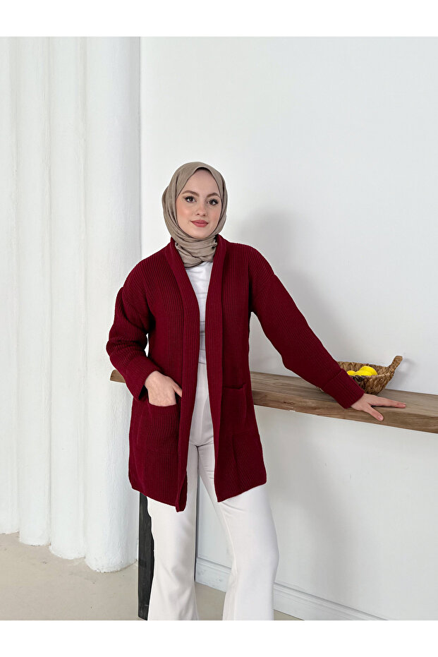 Triko Hırka Şık & Rahat Düğmesiz - 1